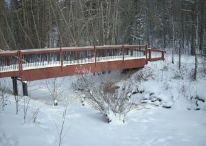 A bridge over Mill Creek