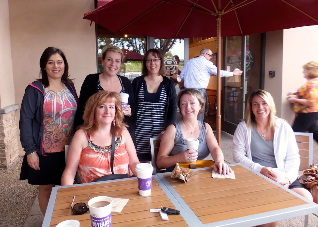 At the Coffee Bean, our daily stop